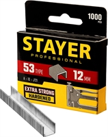 STAYER  тип 53 (A/10/JT21), 12 мм, 1000 шт, калибр 23GA, скобы для степлера, Professional (3159-12) 3159-12_z02