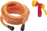 GRINDA  PS-22, удлиняющийся шланг 7.5 - 22.5 м, пистолет поливочный, коннекторы, поливочный набор (428496-22) 428496-22