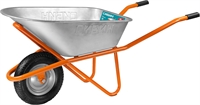 СИБИН  СТ-12, 90 л, 180 кг, одноколесная, оцинкованная сталь, строительная тачка (39904) 39904_z01