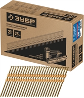ЗУБР  SN21 50 х 2.87 мм, реечные гвозди рифленые оцинкованные, для нейлеров ЗУБР SN21-**, 3500 шт (305393-50) 305393-50