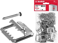 ЗУБР  Кляймер-У2, 8 мм, 50 шт, усиленный крепеж для вагонки с саморезами (30755-08) 30755-08