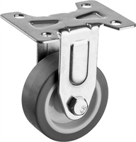 ЗУБР  d 50 мм, г/п 40 кг, резина/полипропилен, термопластичное неповоротное колесо, Профессионал (30946-50-F) 30946-50-F