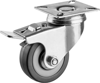 ЗУБР  d 50 мм, г/п 35 кг, резина/полипропилен, поворотное колесо c тормозом (30956-50-B) 30956-50-B