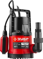 ЗУБР  550 Вт, дренажный насос с минимальным уровнем откачки (НПЧ-М1-550) НПЧ-М1-550