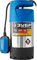 ЗУБР  800 Вт, дренажный насос с большим напором, корпус из нержавеющей стали, Профессионал (НПЧ-Т5-800-С) НПЧ-Т5-800-С