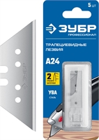 ЗУБР  А24, 5 шт, трапециевидные лезвия, Профессионал (09712-24-5) 09712-24-5