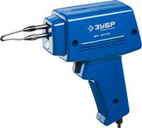 ЗУБР  150 Вт, в наборе: нагрев 6 сек., канифоль, припой, 2 сменных жала, импульсный паяльник, Профессионал (55412-H4) 55412-H4_z01