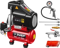 ЗУБР   200 л/мин, 6 л, 1500 Вт, 6 предметов, безмасляный компрессор (КП-200-6 Н6) КП-200-6 Н6