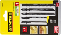 STAYER  T-хвост., по дереву, 5 шт, SUPER №1. набор полотен для лобзика (15980-H5-1) 15980-H5-1