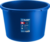 ЗУБР  90 л, первичный высокопрочный пластик, усиленный круглый строительный таз (06094-90) 06094-90