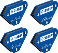 ЗУБР  УМ-3, 4 шт, 4 кг, набор угольников магнитных для сварочных работ, Профессионал (40050-04) 40050-04