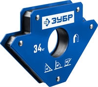 ЗУБР  УМ-3, 34 кг, угольник магнитный для сварочных работ, Профессионал (40050-34) 40050-34