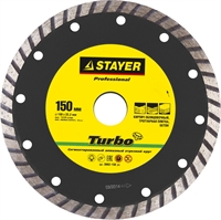 STAYER  Turbo, 150 мм, (22.2 мм, 7 х 2.4 мм), сегментированный алмазный диск, Professional (3662-150) 3662-150_z01