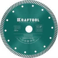 KRAFTOOL  Turbo, 180 мм, (22.2 мм,  10 х 2.6 мм), сегментированный алмазный диск (36682-180) 36682-180