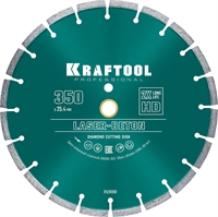 KRAFTOOL  Laser-Beton, 350 мм, (25.4/20 мм, 10 х 3.2 мм), сегментный алмазный диск (36686-350) 36686-350
