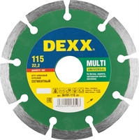 DEXX  Multi Universal, 115 мм, (22.2 мм, 7 х 1.8 мм), сегментный алмазный диск (36701-115) 36701-115_z01