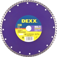 DEXX  Multi Universal, 230 мм, (22.2 мм, 7 х 2.5 мм), сегментированный алмазный диск (36702-230) 36702-230_z01