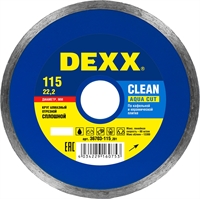 DEXX  Clean Aqua Cut, 115 мм, (22.2 мм, 5 х 1.7 мм), сплошной алмазный диск (36703-115) 36703-115_z01