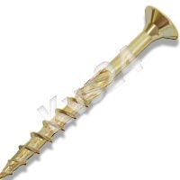 Саморез конструкционный по дереву потай желтый цинк (25 шт) 10 х 80 108313