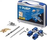 ЗУБР  два отверстия, регулируемый кондуктор для глухих отверстий, Профессионал (30081) 30081