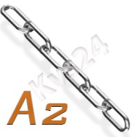 Цепь сварная длиннозвенная А2 10X65 Kvs 108798