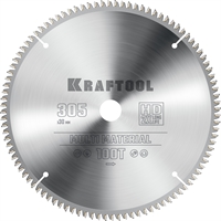 KRAFTOOL  Multi Material, 305 х 30 мм, 100Т, пильный диск по алюминию (36953-305-30) 36953-305-30