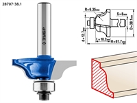 ЗУБР  38.1 x 18 мм, радиус 6.3 мм, фреза кромочная калевочная №6, Профессионал (28707-38.1) 28707-38.1