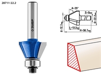 ЗУБР  22.2 x 13 мм, фреза кромочная калевочная (фасочная) №9, Профессионал (28711-22.2) 28711-22.2