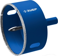 ЗУБР  АГК, d 60 мм, (центр. сверло, трехгр. хвост, Р60), алмазная коронка, Профессионал (29850-60) 29850-60