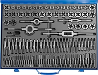 ЗУБР  110 предметов сталь Р6М5, набор метчиков и плашек, Профессионал (28110-H110) 28110-H110