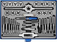 ЗУБР  35 предметов, сталь Р6М5, набор метчиков и плашек, Профессионал (28110-H35) 28110-H35