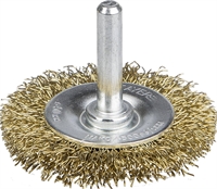 STAYER  50 мм, витая стальная латунированная проволока 0.3 мм, щетка дисковая для дрели, Professional  (35114-050) 35114-050_z01