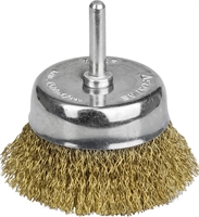 STAYER  63 мм, витая латунированная стальная проволока, 0.3 мм, чашечная щетка для дрели, Professional (35117-063) 35117-063_z01