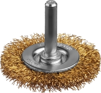 MIRAX  50 мм, витая стальная латунированная проволока 0.3 мм, щетка дисковая для дрели (35145-050) 35145-050