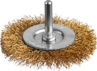MIRAX  75 мм, витая стальная латунированная проволока 0.3 мм, щетка дисковая для дрели (35145-075) 35145-075