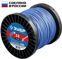 ЗУБР  ЗВЕЗДА, 3.0 мм, 240 м, леска для триммера, Профессионал (71025-3.0) 71025-3.0