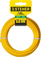 STEHER  ВИТОЙ КВАДРАТ, 1.6 мм, 15 м, леска для триммера (75020-1.6) 75020-1.6