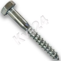 Шуруп с шестигранной головой, оцинкованный  10*70 DIN 571 Kvs-  01248