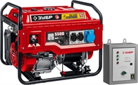 ЗУБР  5500 Вт, бензиновый генератор с автозапуском (СБА-5500) СБА-5500