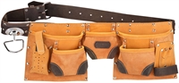 KRAFTOOL  натуральная кожа, пояс для инструментов с 9 карманами (1-38520) 1-38520