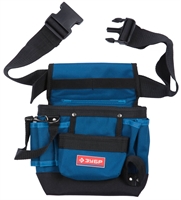 ЗУБР  нейлоновая, поясная сумка для инструментов с 9 карманами и держателем для молотка  (38632) 38632