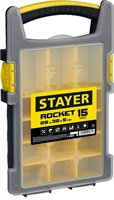 STAYER  ROCKET-15, 280 x 320 x 50 мм, (11″), пластиковый органайзер с 15 съемными лотками (2-38031) 2-38031_z01