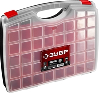 ЗУБР  ВОЛГА-20, 425 х 330 х 60 мм, пластиковый органайзер с 20 съемными лотками (38034-20) 38034-20