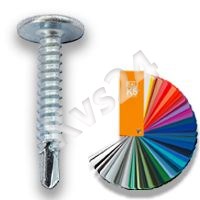 Саморез с прессшайбой 4,2 х 13 сверло RAL 3003 Kvs-  108218
