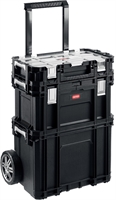 KETER  SMART ROLLING, 564 х 373 х 700 мм, (22″), набор пластиковый ящик-тележка + ящик для инструментов + ящик органайзер (38390-22) 38390-22