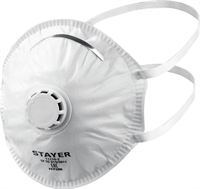 STAYER  KV-95, класс защиты FFP2, коническая, фильтрующая полумаска с клапаном выдоха (11110-2) 11110-2_z01