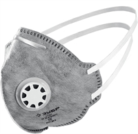 ЗУБР  ПГ-80, класс защиты FFP1, плоская, с угольным слоем, фильтрующая полумаска с клапаном выдоха, Профессионал (11167) 11167_z01