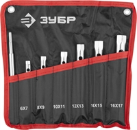 ЗУБР  7 предм., 6 - 17 мм, набор торцовых трубчатых ключей (27162-H7) 27162-H7