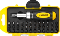 STAYER  Compact-38, 38 предм., реверсивная отвертка с насадками (2557-H38) 2557-H38
