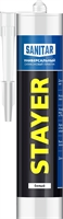 STAYER  260 мл, белый, силиконовый, санитарный герметик (41215-0) 41215-0_z01